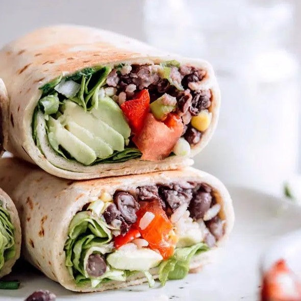 2 - Veggie Black Beans Wrap - DF, Vegan